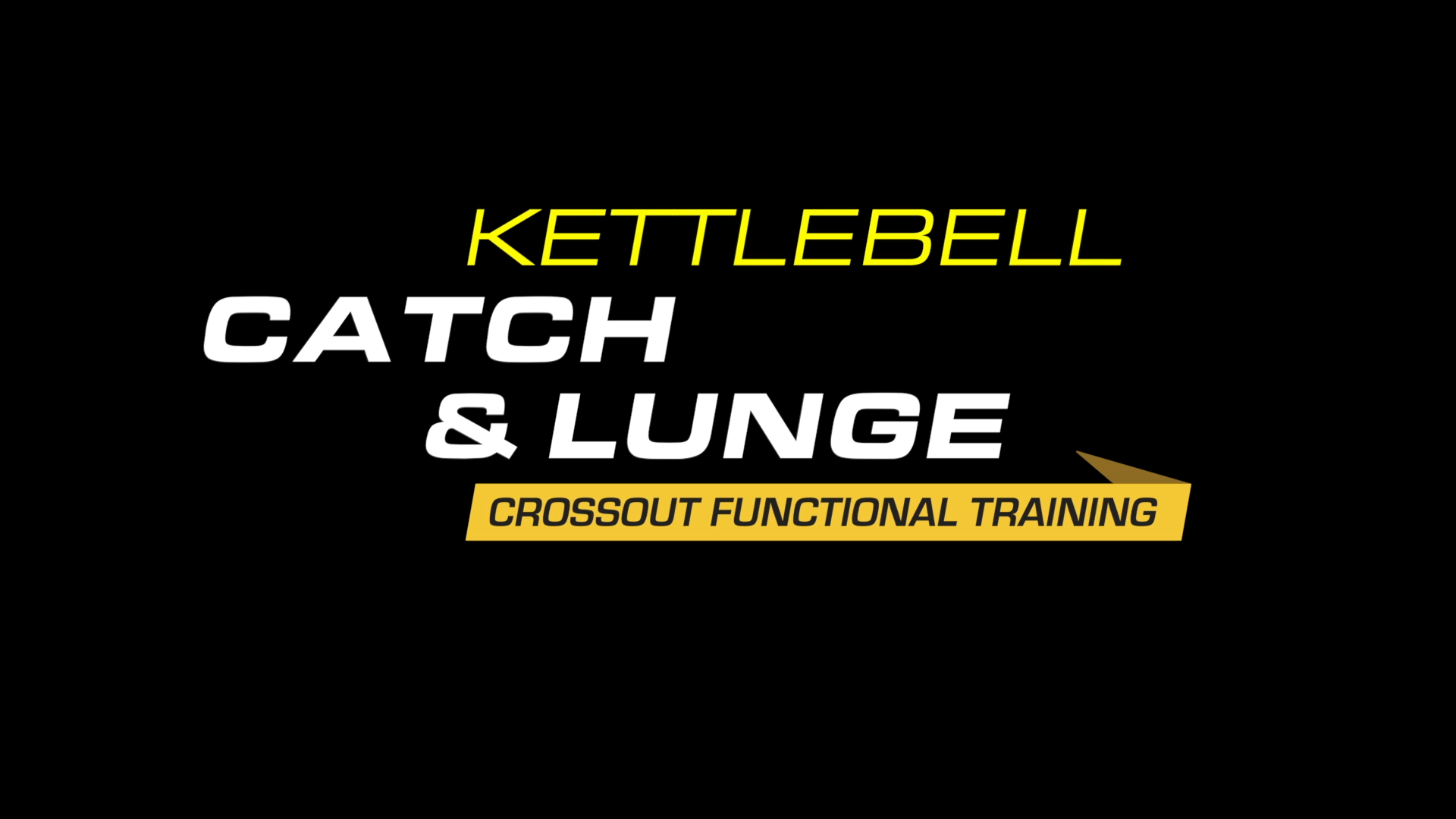 Catch & Lunge Crossout Functional Training