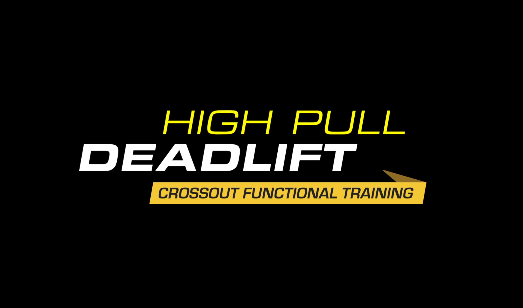 High Pull Deadlift Crossout Functional Training